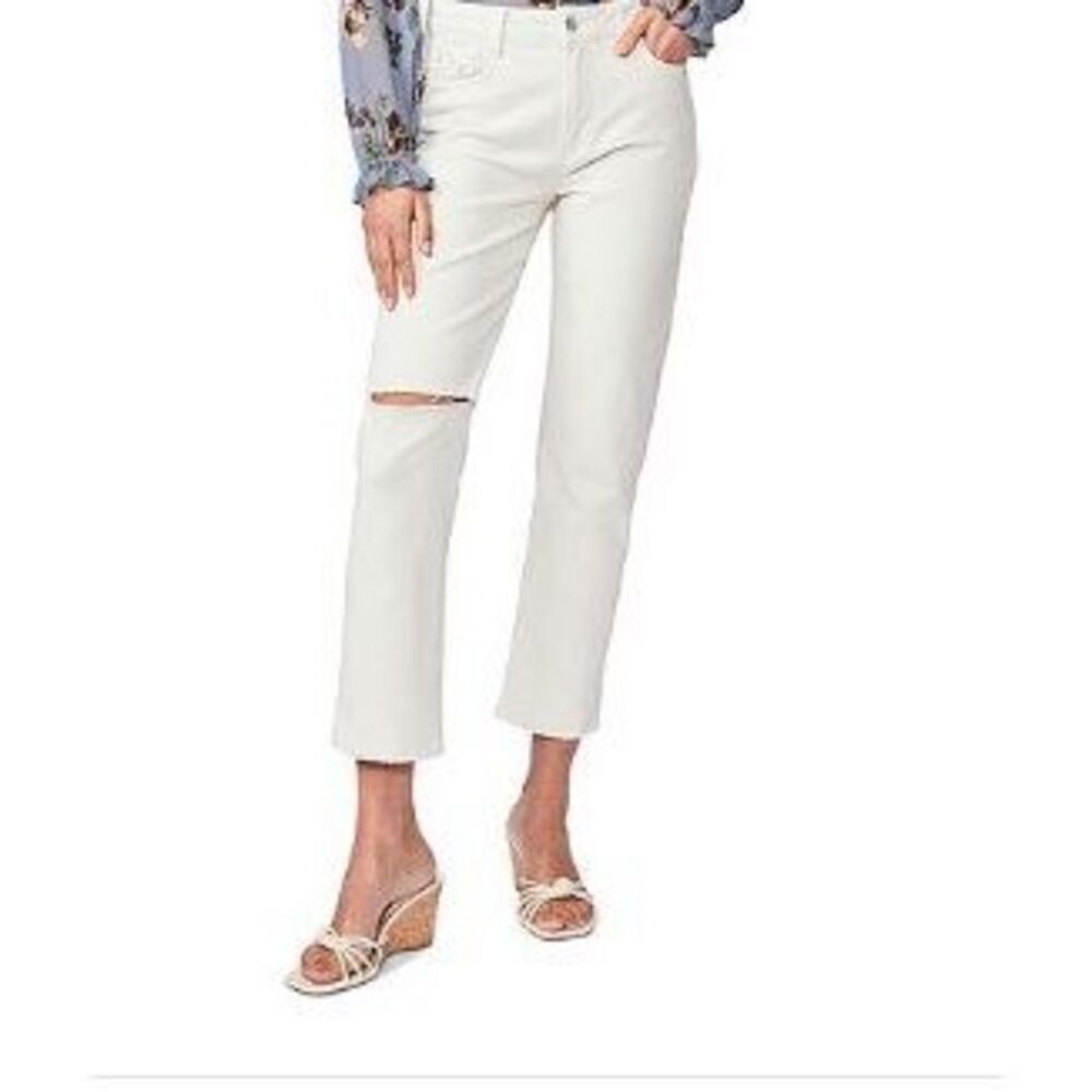NWOT Paige Cindy Crop Jean in cream